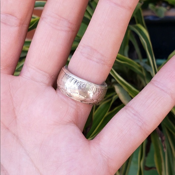 Handcrafted silver Coin Ring | Kennedy Half Dollar - Picture 7 of 14